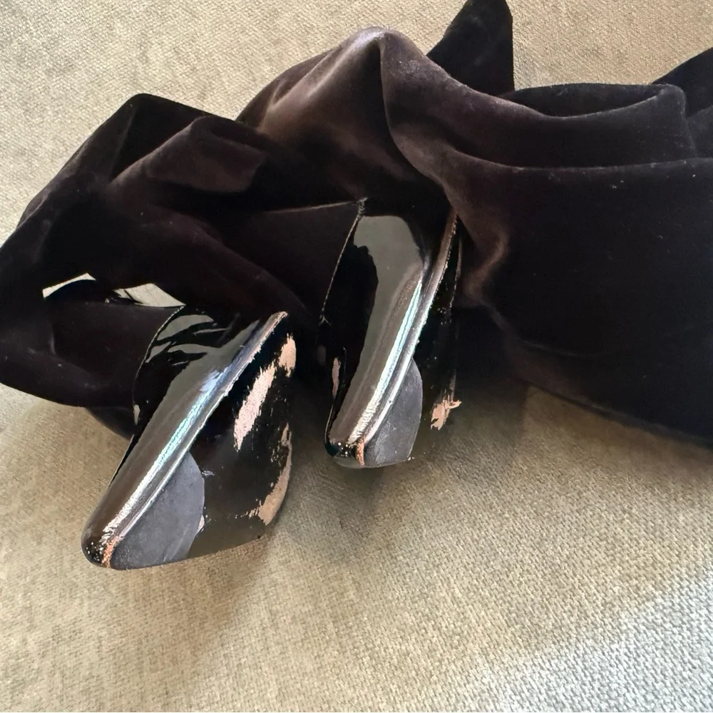 Balenciaga Velvet Thigh High Boots 37 Black - Picture 9 of 17